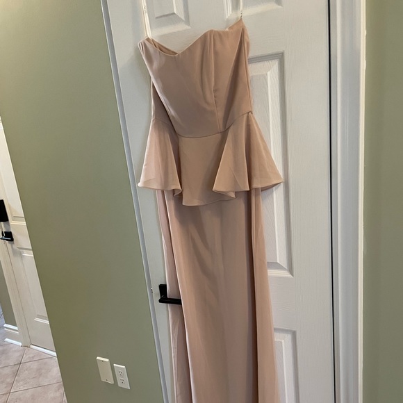 FREE SHIPPING BRAND NEW STRAPLESS CHIFFON DRESS - Picture 1 of 4